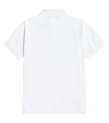 Compass cotton-blend piqué polo shirt | Stone Island Junior