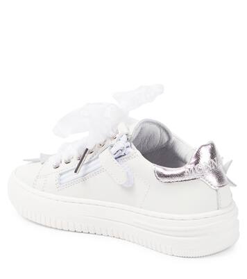 Appliqué leather sneakers  | Monnalisa