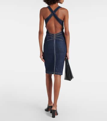 Denim midi dress | Alaïa
