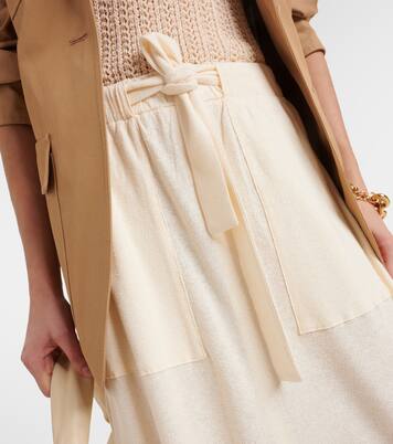 Jupe longue Leisure Mia en lin mélangé | Max Mara