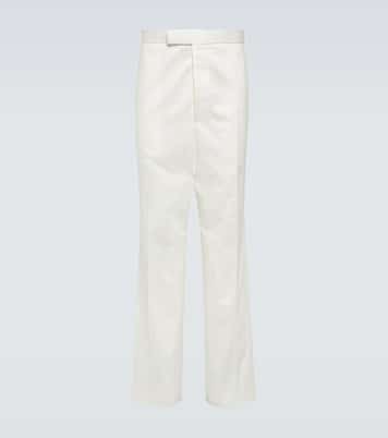 High-rise cotton twill chinos | Thom Browne