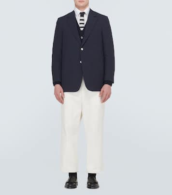 High-rise cotton twill chinos | Thom Browne