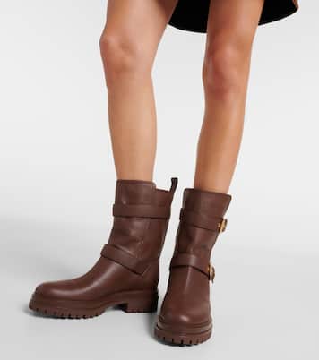 Thiago leather biker boots | Gianvito Rossi