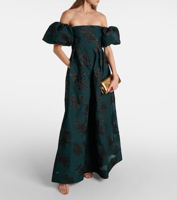 Abito lungo Beryl in lamé | Rebecca Vallance