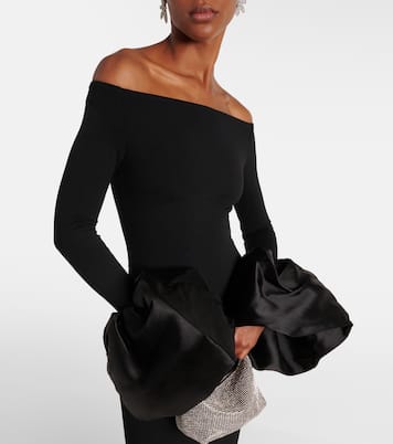 Off-Shoulder-Robe Talia aus Crêpe | Solace London