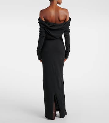 Bound cotton-blend jersey maxi dress | Entire Studios