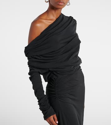 Bound cotton-blend jersey maxi dress | Entire Studios