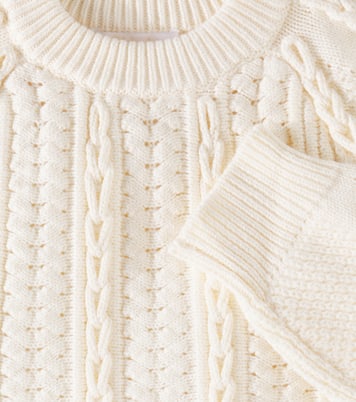 Cable-knit cotton and wool sweater | Chloé Kids
