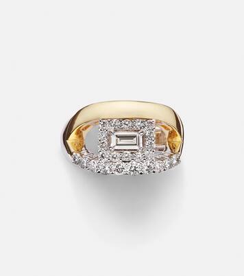 Orecchino singolo Whisper Ear in oro 18kt con diamanti | Yeprem