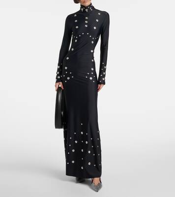 65 crystal-embellished leather pumps | Coperni