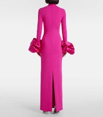 Robe Viviana aus Crêpe mit Satin | Solace London