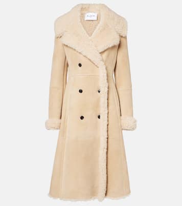 Shearling-trimmed suede coat | Alaïa