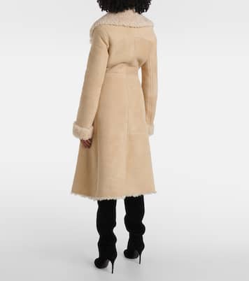 Shearling-trimmed suede coat | Alaïa