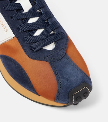 T-Vintage leather and suede-trimmed sneakers | Tod's