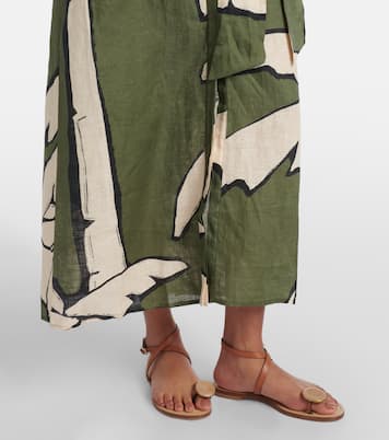 Robe longue imprimée en lin | Johanna Ortiz