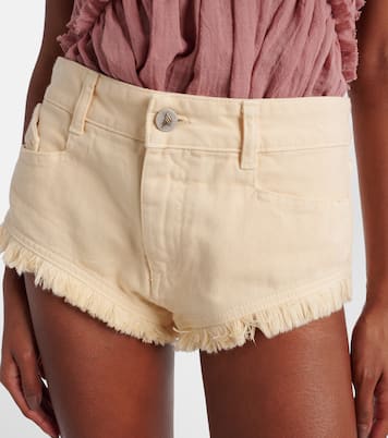 Fringed cotton canvas shorts  | The Attico
