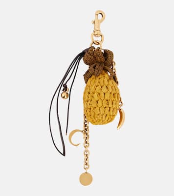 Raffia-trimmed bag charm | Chloé