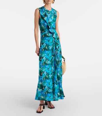 Elise ruffled printed jersey maxi dress | Ulla Johnson