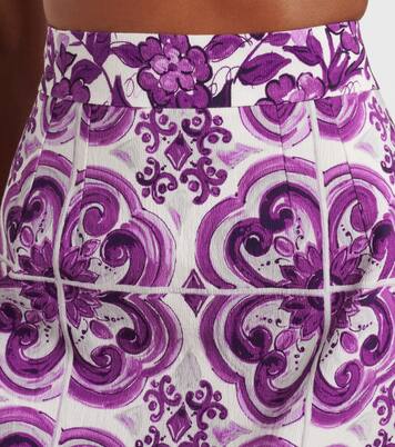 Majolica silk-blend pencil skirt | Dolce&Gabbana