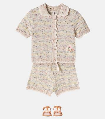 Rhiannon knitted cotton-blend shorts | Zimmermann Kids