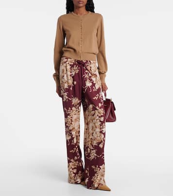 Floral silk-blend wide-leg pants | Dolce&Gabbana