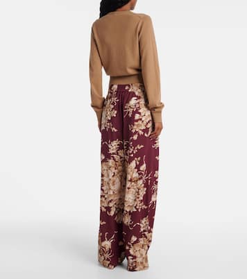 Floral silk-blend wide-leg pants | Dolce&Gabbana