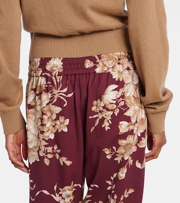 Floral silk-blend wide-leg pants | Dolce&Gabbana