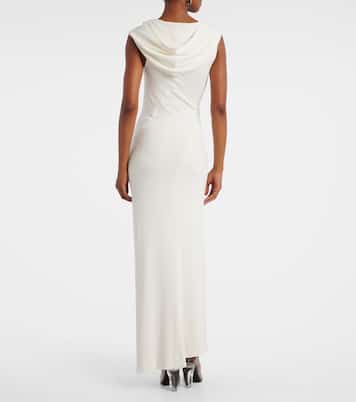 Robe longue asymétrique à capuche | Mugler