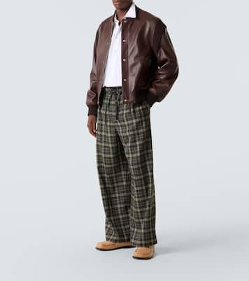 Checked wide-leg pants | Loewe