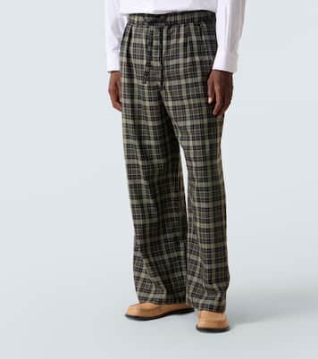 Checked wide-leg pants | Loewe