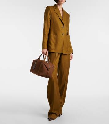 Holdall Medium leather shoulder bag | Max Mara