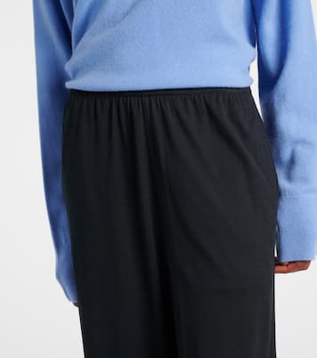 Pantaloni regular in cotone e seta  | Toteme