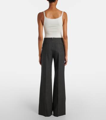 Pinstriped virgin wool wide-leg pants | Chloé