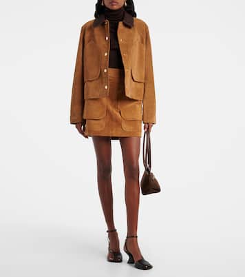 Minirock Norwood aus Veloursleder | Veronica Beard