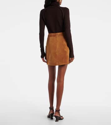 Minirock Norwood aus Veloursleder | Veronica Beard