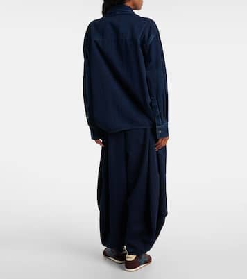 Draped denim shirt  | Loewe