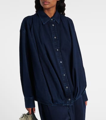 Draped denim shirt  | Loewe