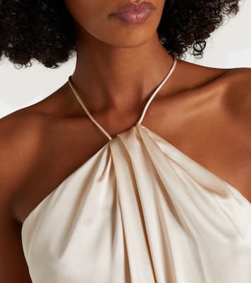 Halterneck silk satin gown | The Sei