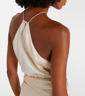 Halterneck silk satin gown | The Sei