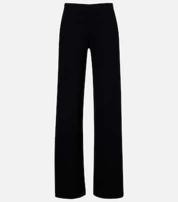 Lauren mid-rise jersey wide-leg pants | Leset