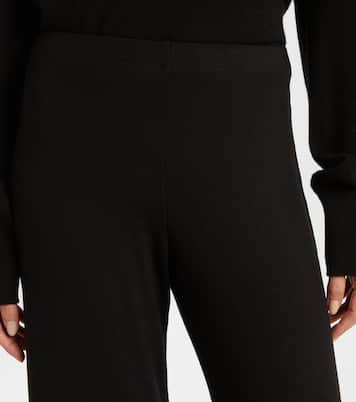 Lauren mid-rise jersey wide-leg pants | Leset