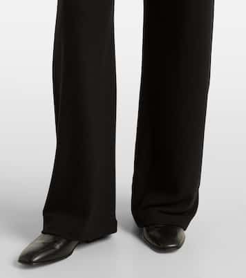 Lauren mid-rise jersey wide-leg pants | Leset