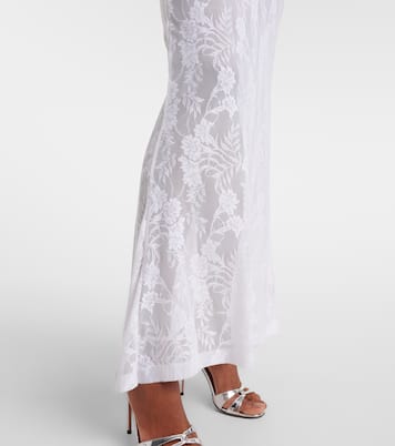Obie semi-sheer lace gown | Norma Kamali