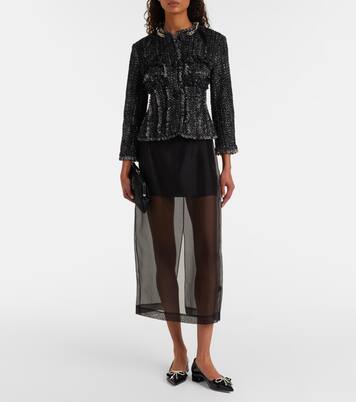 Auria bow-detail leather ballet flats | Jimmy Choo