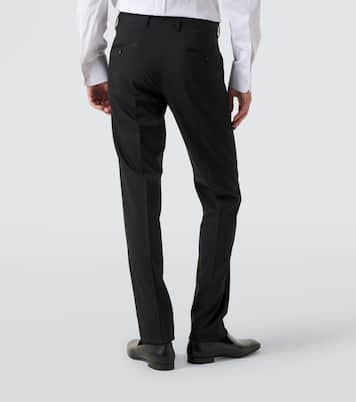 Pantalon de smoking en laine et soie mélangées | Dolce&Gabbana