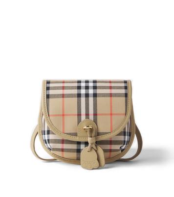 حقيبة كروس بودي مقلمة بالجلد Burberry Check | Burberry Kids