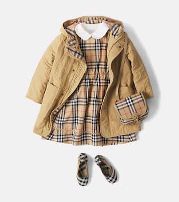Burberry Check leather-trimmed crossbody bag | Burberry Kids