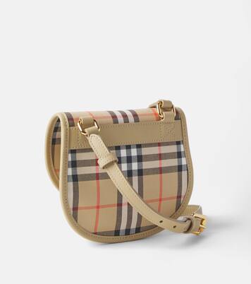 حقيبة كروس بودي مقلمة بالجلد Burberry Check | Burberry Kids
