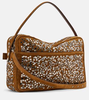 Camero Camera Large suede shoulder bag | Acne Studios