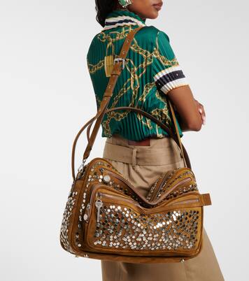 Camero Camera Large suede shoulder bag | Acne Studios